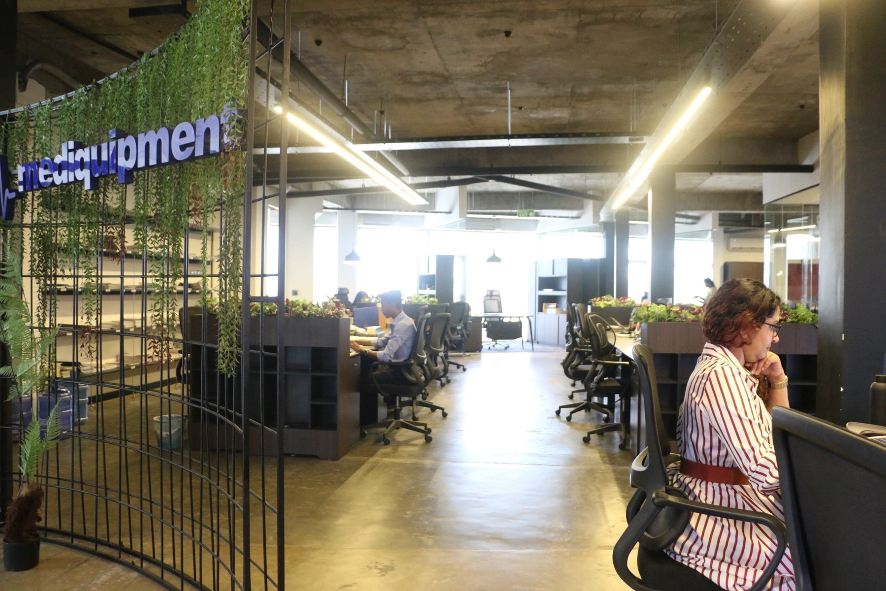 Modern office layout and workstations at Mediquipment head office